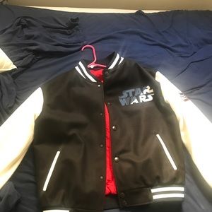 Black wool and cashmere blend Star Wars bomber.